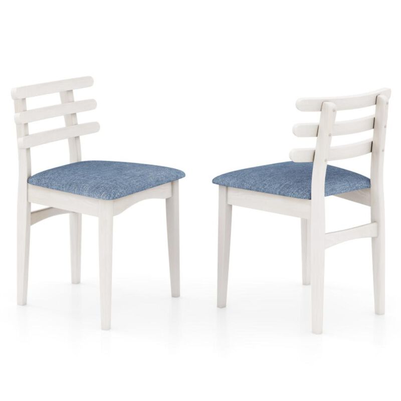 Hivvago Fabric Kitchen Side Chairs with Rubber Wood Frame and Padded Seat