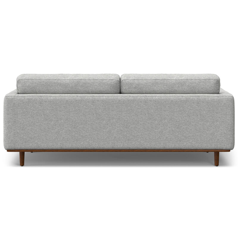 Morrison 89 inch Wide Mid-Century Modern Sofa in Mist Grey Woven-Blend Fabric
