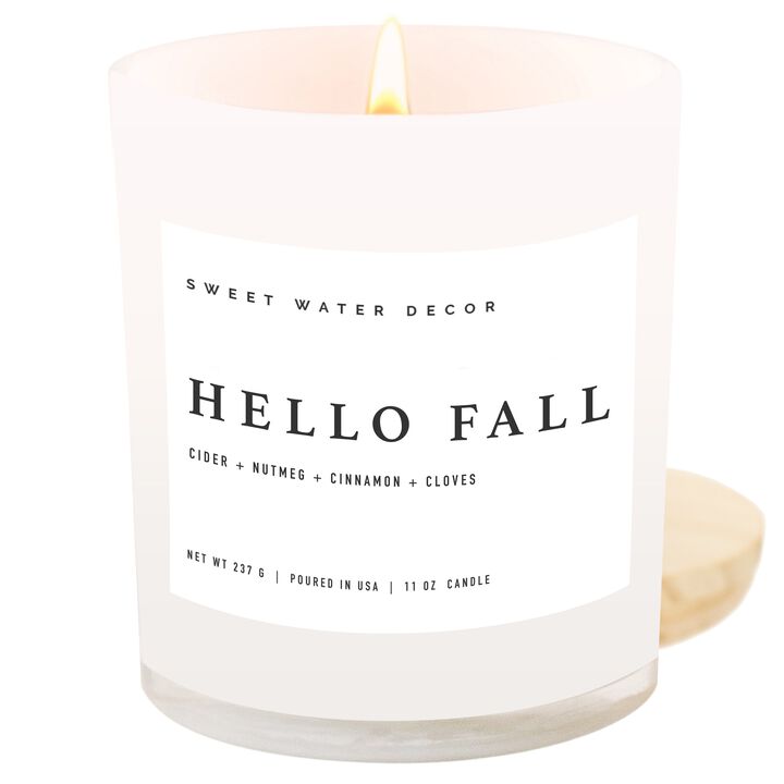 Sweet Water Decor Hello Fall 11 oz Soy Candle