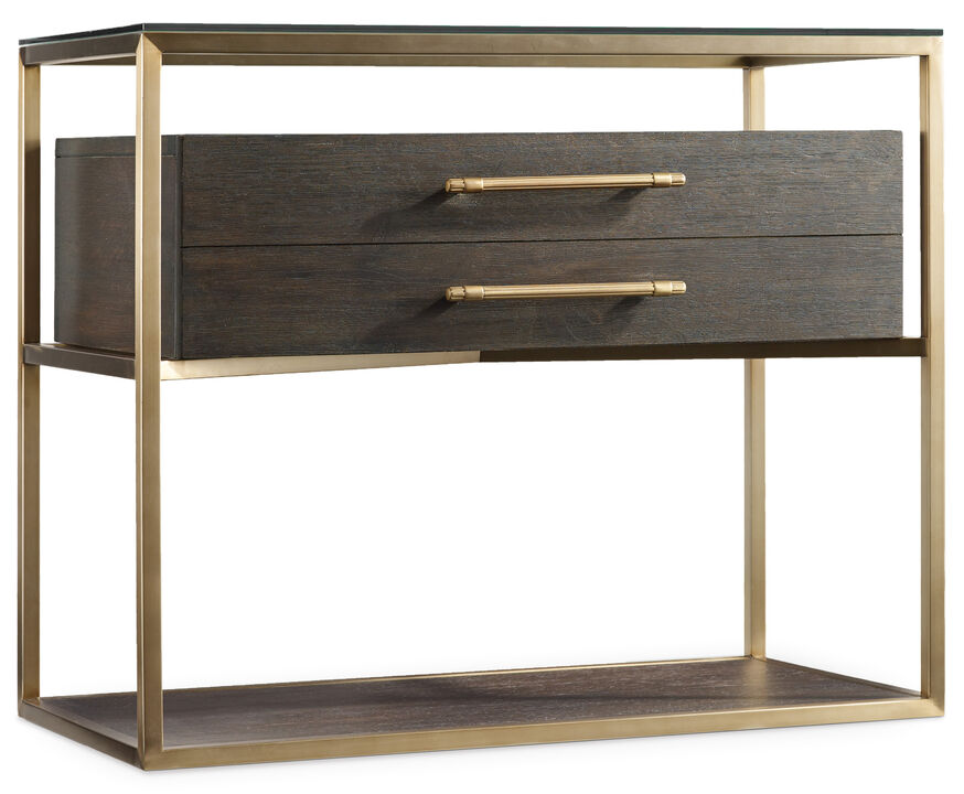 Curata One-drawer Nightstand in Dark Wood