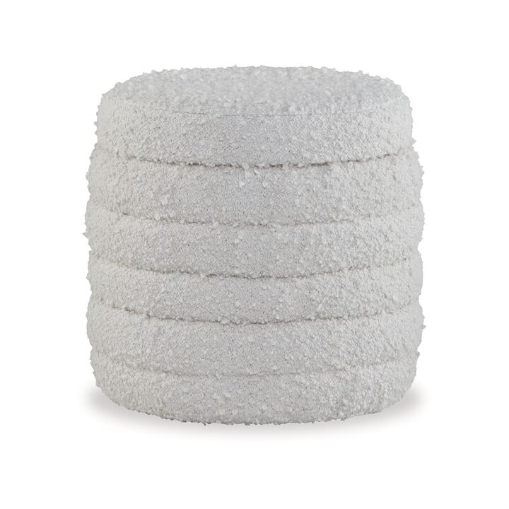 Storage Ottoman, 18 Inch, Removable Top, Polyester Upholstery, White - Benzara