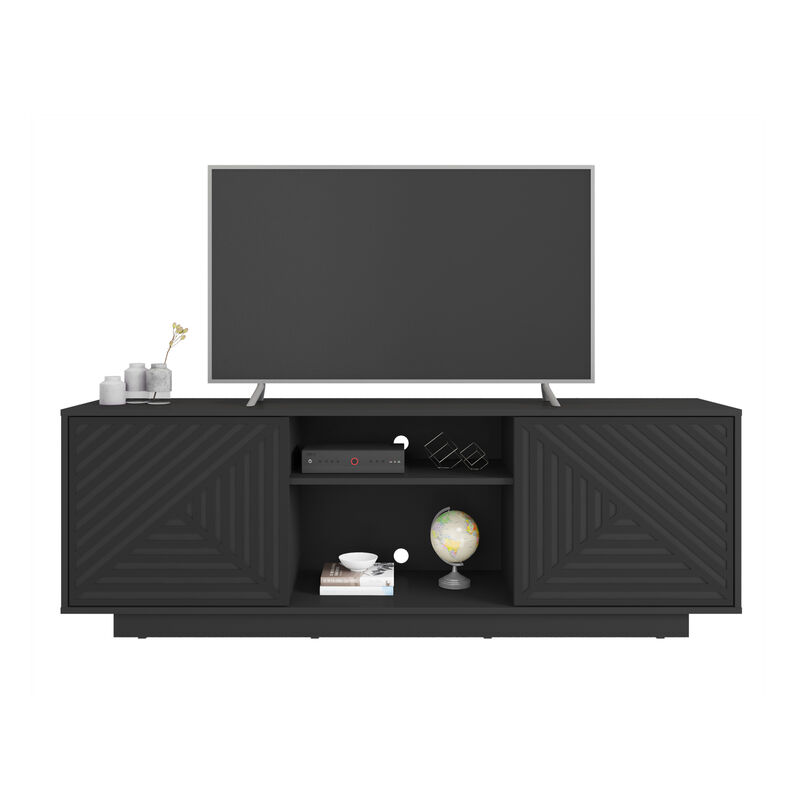 Streamdale Modern TV Stand For TVs Up To 70", Black