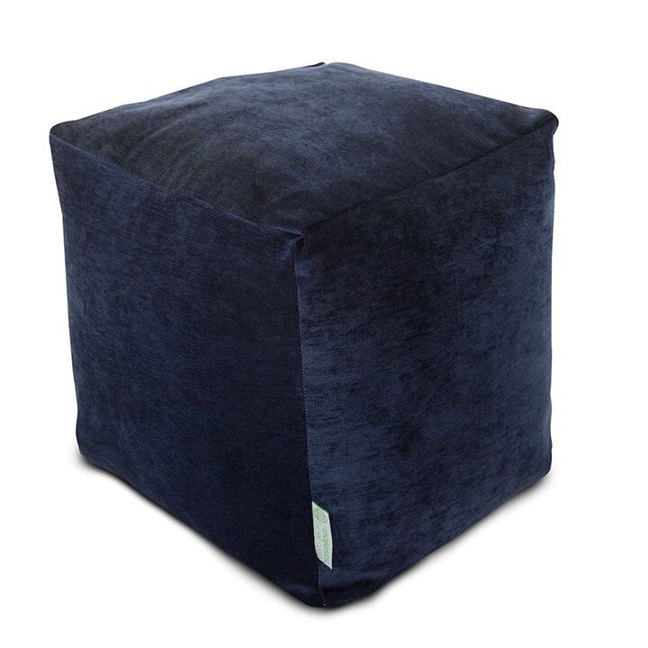 Majestic Home Goods Cube Pouf Villa Navy
