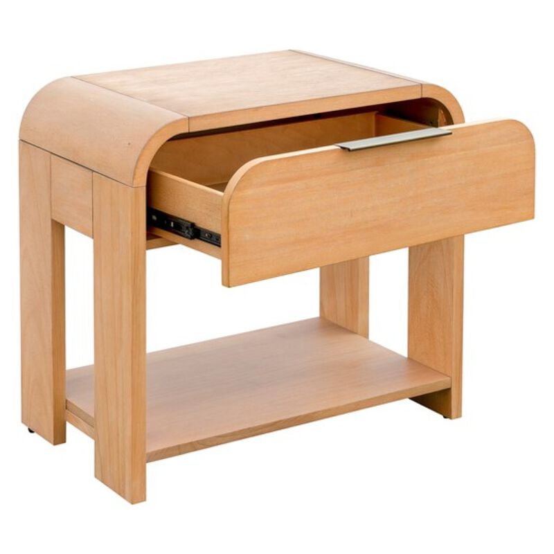 Streamdale Modern One Drawer Waterfall Nightstand