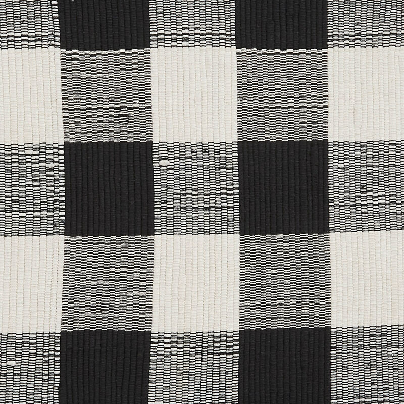 Park Designs Buffalo Check Rag Rug 3' x 5' Black & Cream image number 2