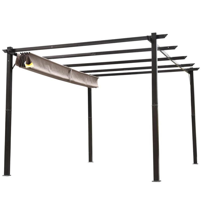 Hivvago 10x10 Patio Gazebo with Curtains & Ventilated Roof image number 6