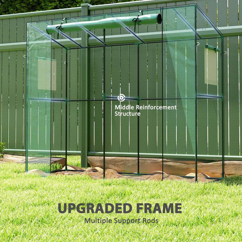 Hivvago 6.6 ft Portable Outdoor Greenhouse image number 3