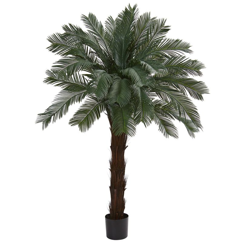 Hivvago 6 Feet Cycas Artificial Tree UV Resistant (Indoor/Outdoor)