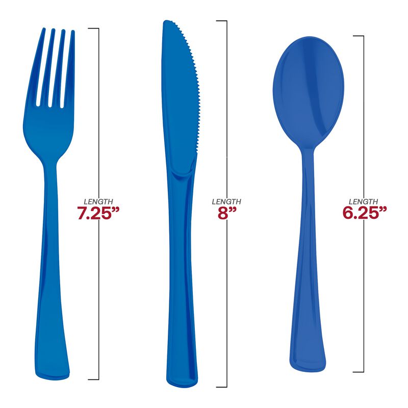 Blue Plastic Party Cutlery Set (144 Sets) image number 2