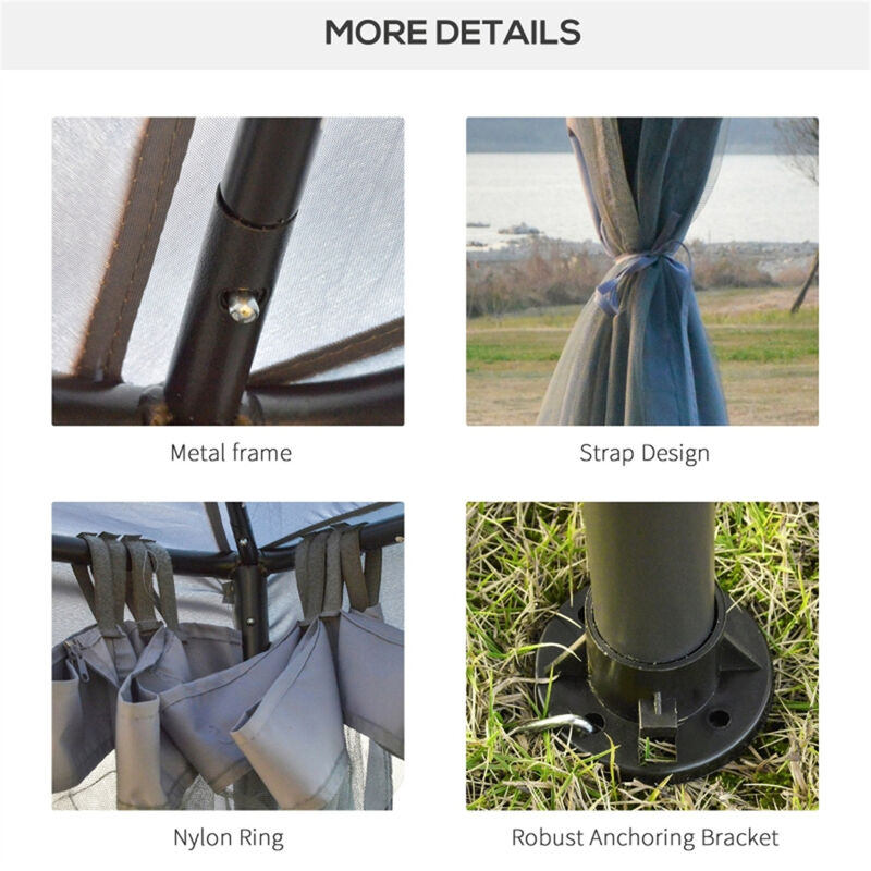 Heavy-Duty Patio Gazebo Sturdy Outdoor Canopy for Backyard & Pool Area