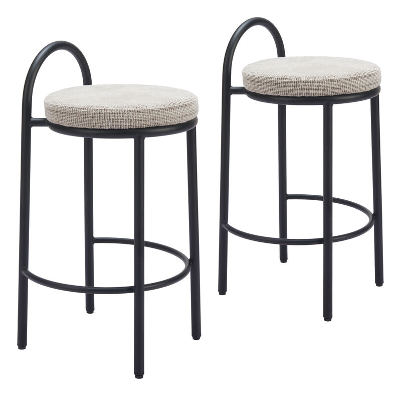 Sisal Counter Stool (Set of 2) Beige Tweed image number 6