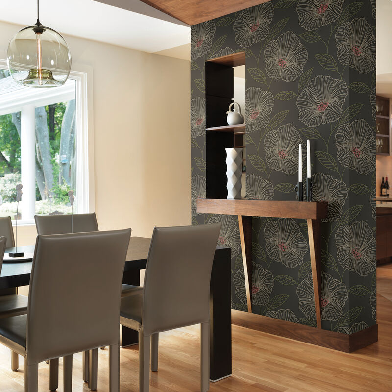 Mythic Brown Floral Wallpaper image number 1
