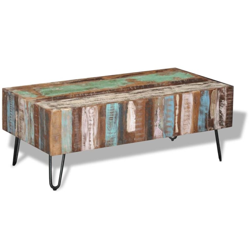 vidaXL Coffee Table Solid Reclaimed Wood 39.4"x19.7"x15"