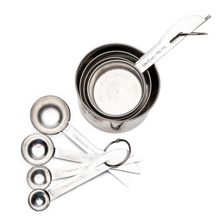 Classic 8 pc. Stainless Steel Measuring Cup and Spoon Set