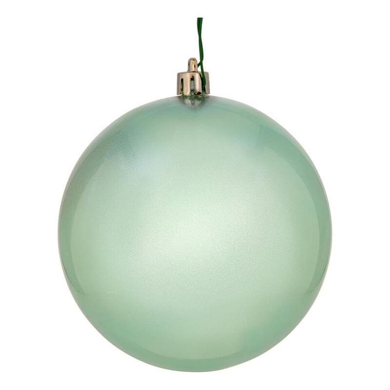 Vickerman 4" Frosty Mint Candy Ball UV Drill 6/Bag image number 0