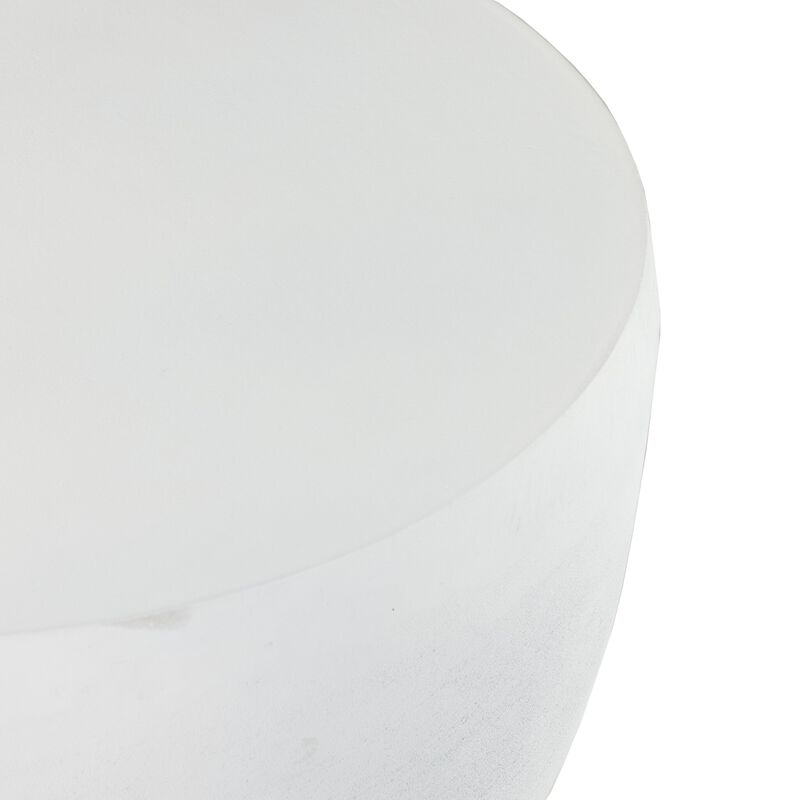 Basil Outdoor End Table - Matte White