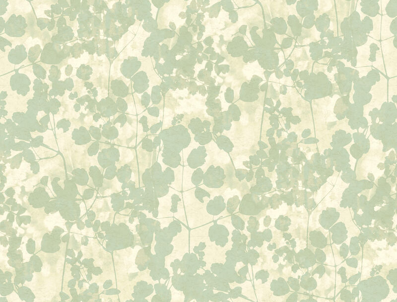Pressed Leaves Green Wallpaper image number 0