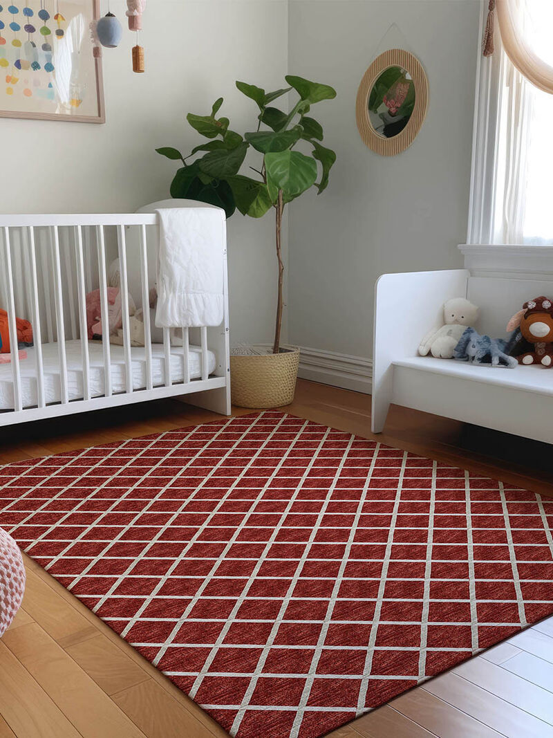 York YO1 Red 9' x 12' Rug