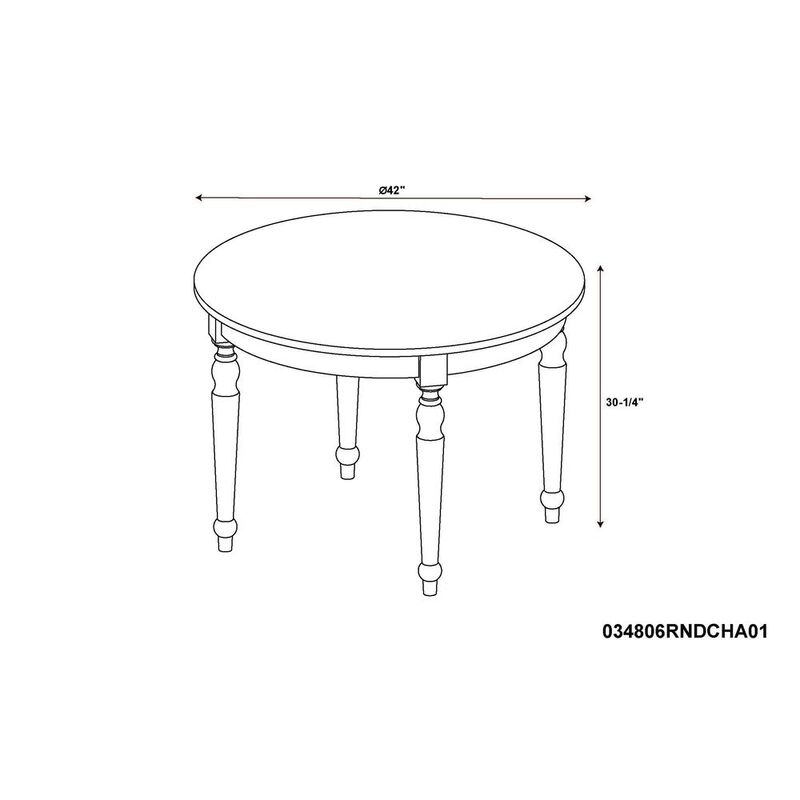 Linon Avalon Light Natural Brown Round Table image number 5