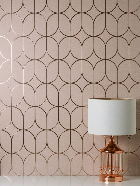 Raye Pink Rosco Trellis Wallpaper (Set of 2)