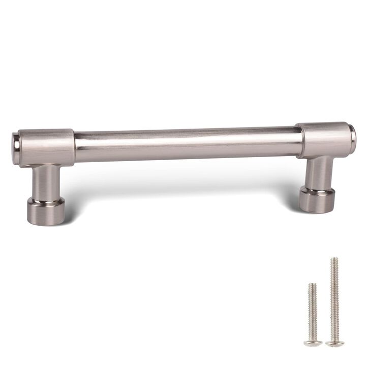 khtumeware 20 Pack Brushed Satin Nickel 4 Inch(102mm) Hole Centers Kitchen Cabinet Pulls Cabient Hardware Kitchen Handles for Ca