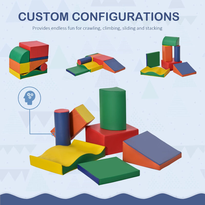 Kids' Play Set: 7-Piece Soft Foam Climb & Crawl Blocks