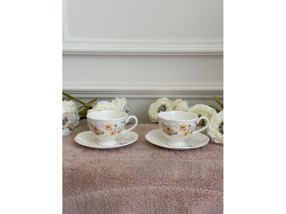 Lenox Butterfly Meadow Fritillary Cup and Saucer Set
