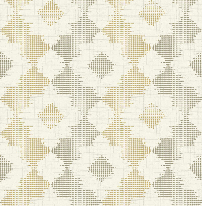 Babylon Mustard Abstract Floral Wallpaper