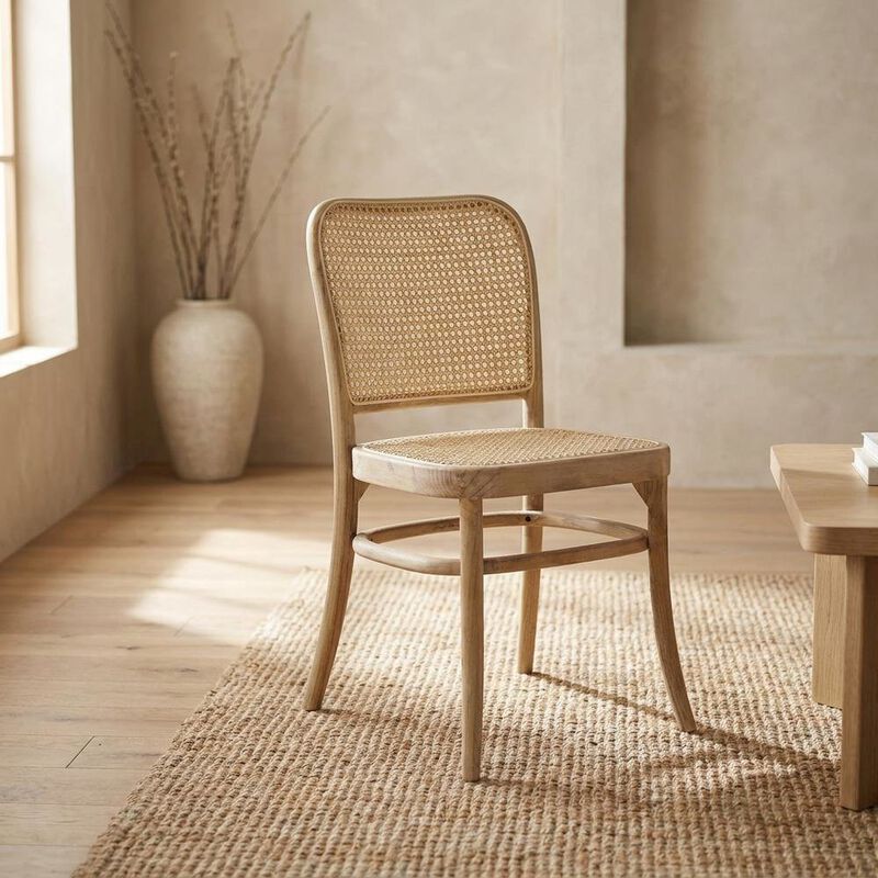Wood Dining Side Chair with Ladder Back for Kitchen and Dining Room, Gray image number 4