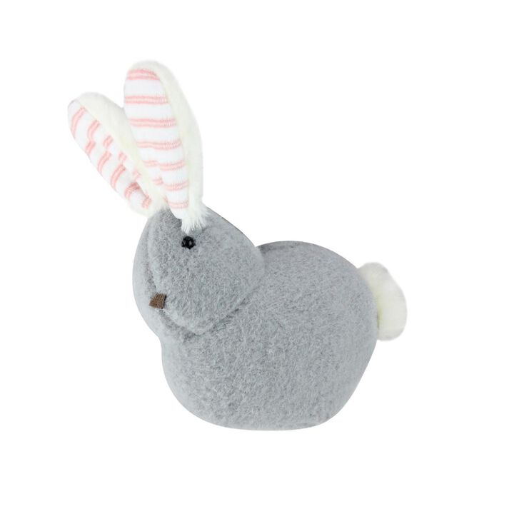 8" Gray and White Plush Dove Bunny Rabbit Easter Spring Tabletop Figurine
