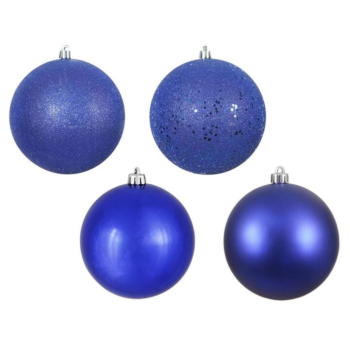 Vickerman N591022A 4 in. Coba Light Blue 4 Finish Ball Asst 12-Box