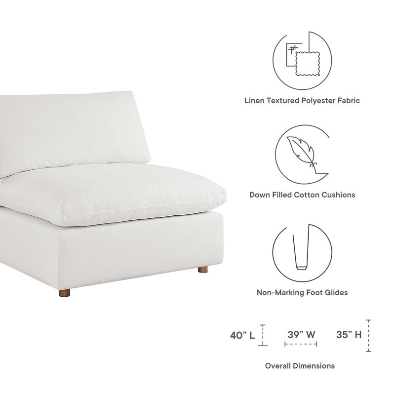 Commix Down Filled Overstuffed Armless Chair image number 7