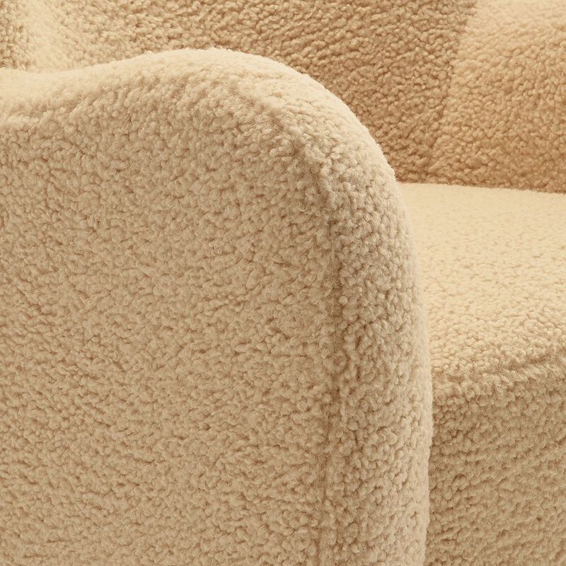 Montrose Wingback Sherpa Swivel Accent Chair image number 7