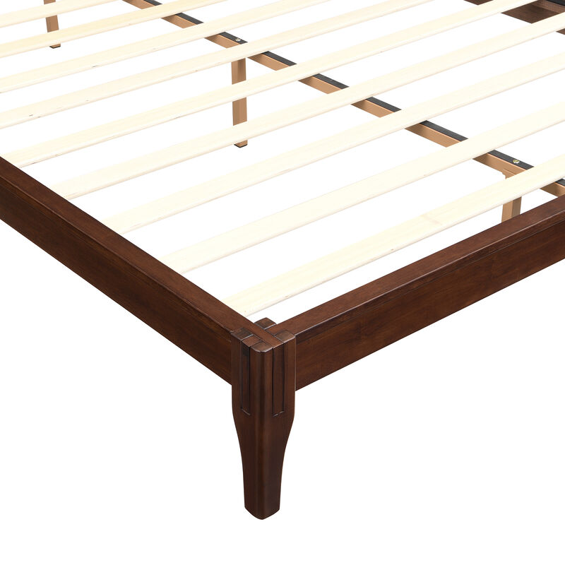 Merax Solid Dry Bamboo Wood Platform Bed Frame