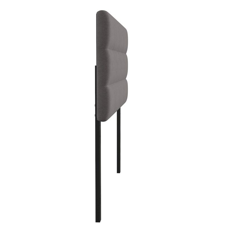 Flash Furniture Queen Channel Stitched Fabric Upholstered Headboard, from 44.5" to 57.25" - Gray image number 3
