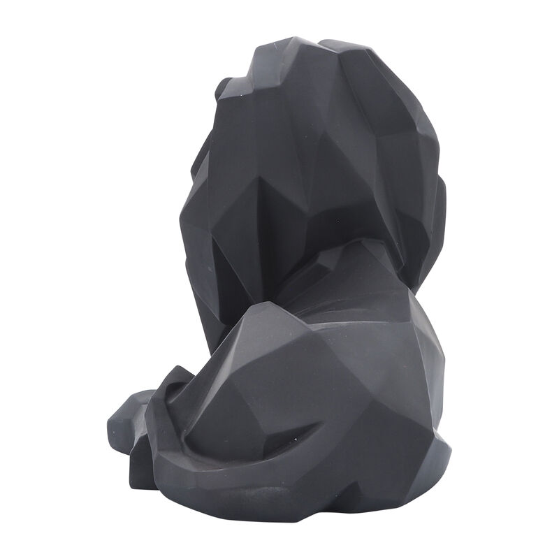Resin 13" Laying Lion, Black image number 4
