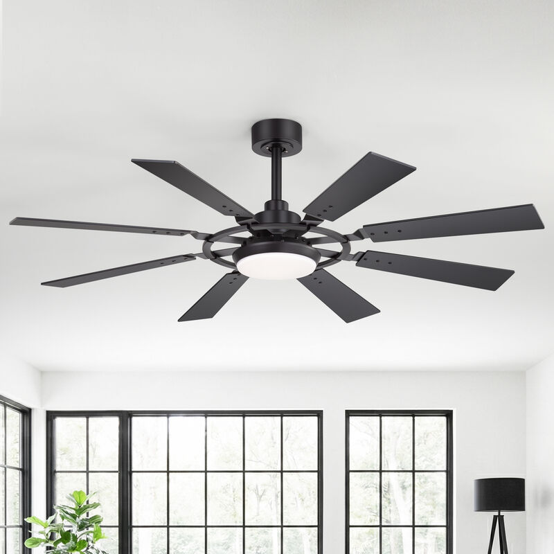 Breezary 52In LED Ceiling Fan with Light, 8 Blades, Quiet Modern Ceiling Fan, 3CCT Color Temperature, Remote Control image number 7