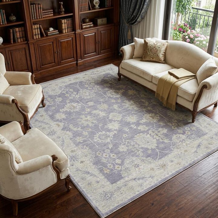 HomeRoots Floral Power Loom Area Rug