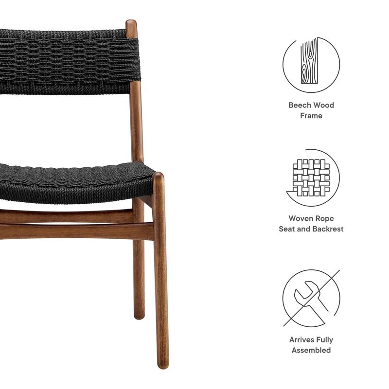 Wynn Rope and Wood Dining Side Chairs Set of 2 image number 4