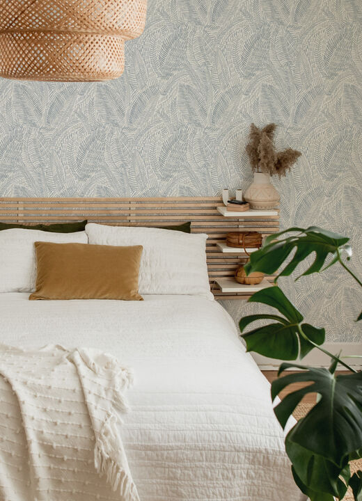 Fildia Light Blue Botanical Wallpaper
