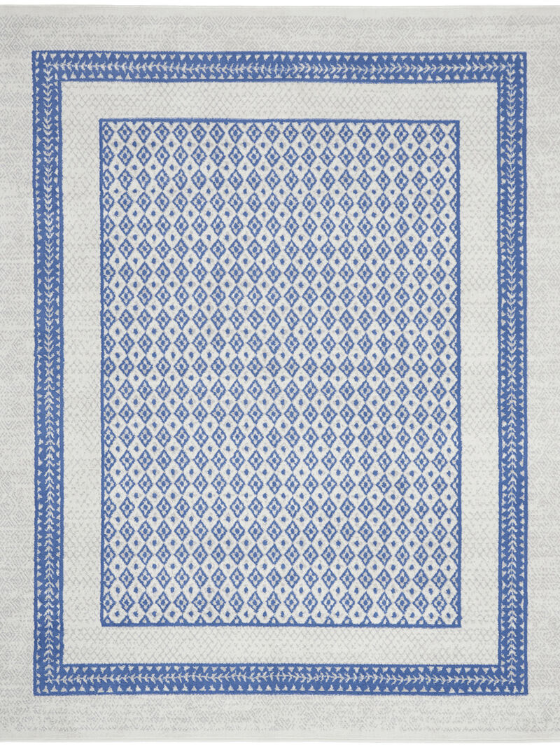 Whimsicle WHS13 Ivory/Blue 7' x 10' Rug