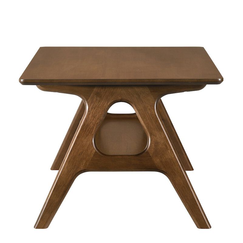 Roundhill Furniture Arona Mid-Century Modern Wood 3-Pc Coffee Table Set