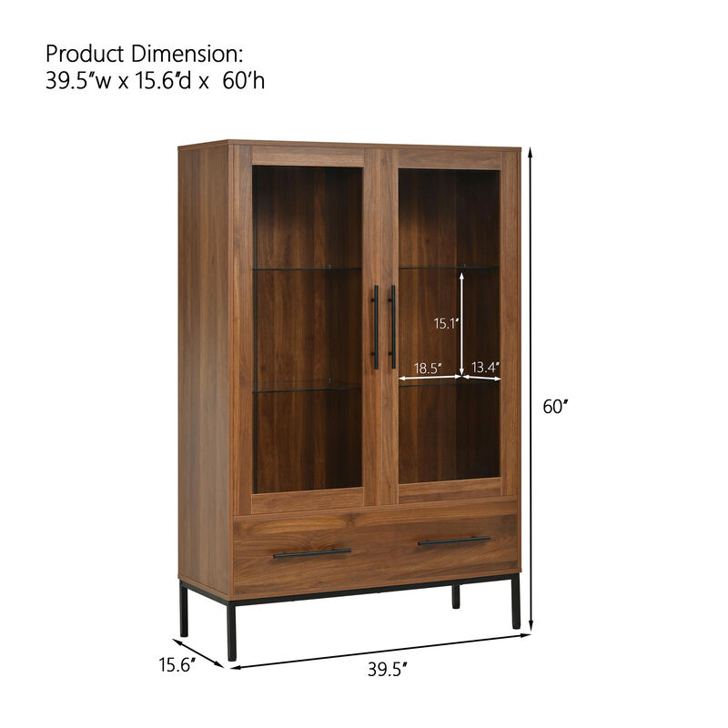 Wuvind 60'' Tall Display Cabinet image number 6