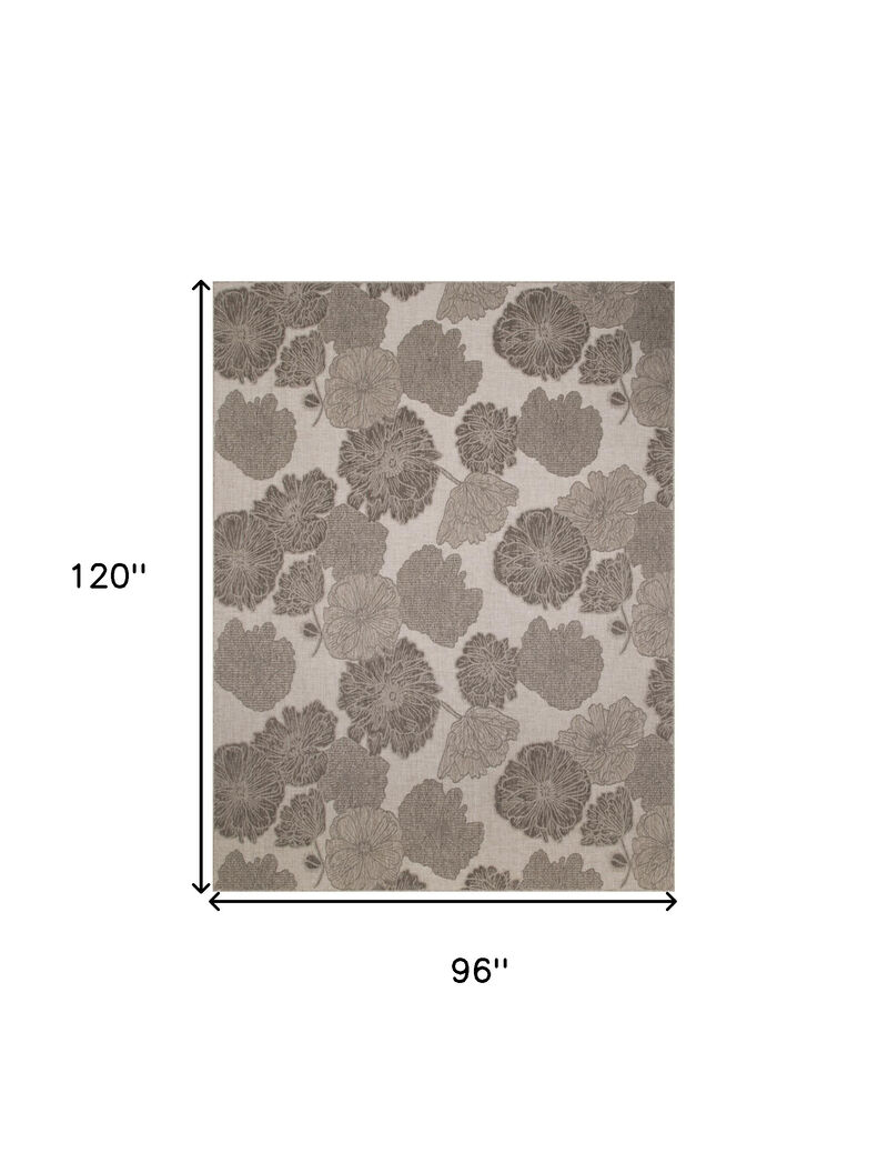 HomeRoots Floral Indoor Outdoor Area Rug image number 5