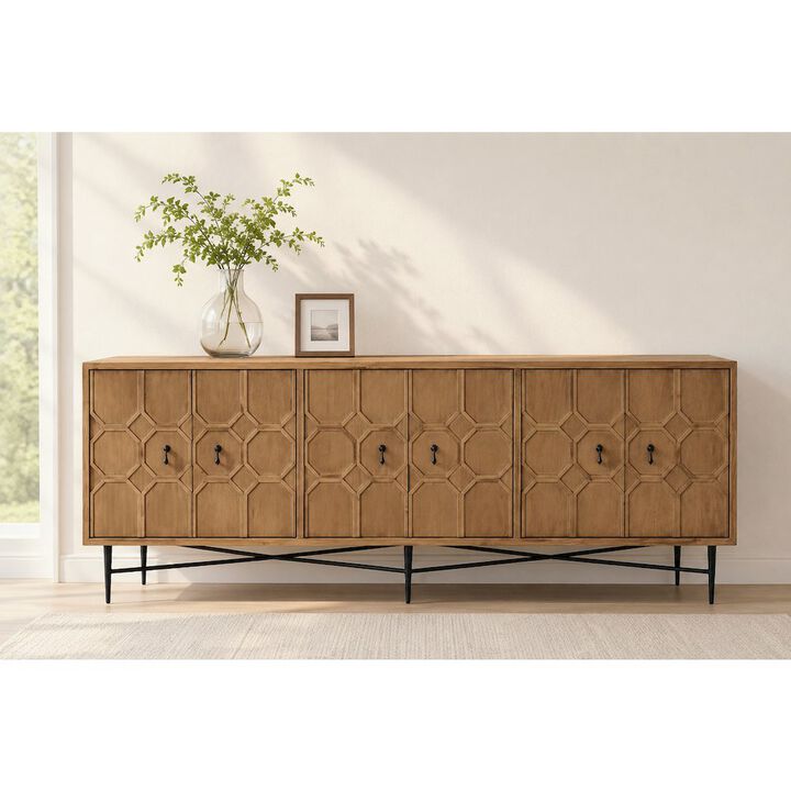 Alex Hamilton Samara 6-Door Sideboard - Natural