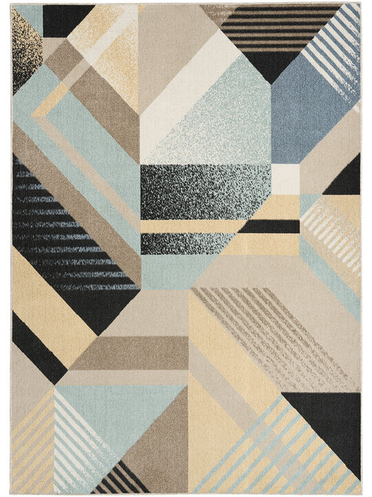 Washable Decor WSD10 Multicolor 6'7" x 9' Rug