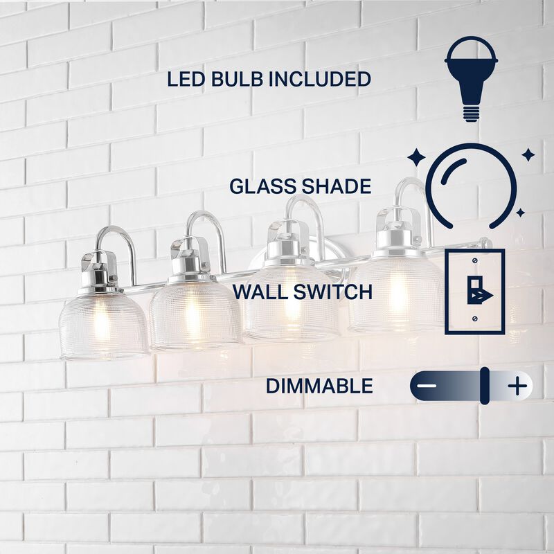 Virginia Metal/Glass LED Vanity Light