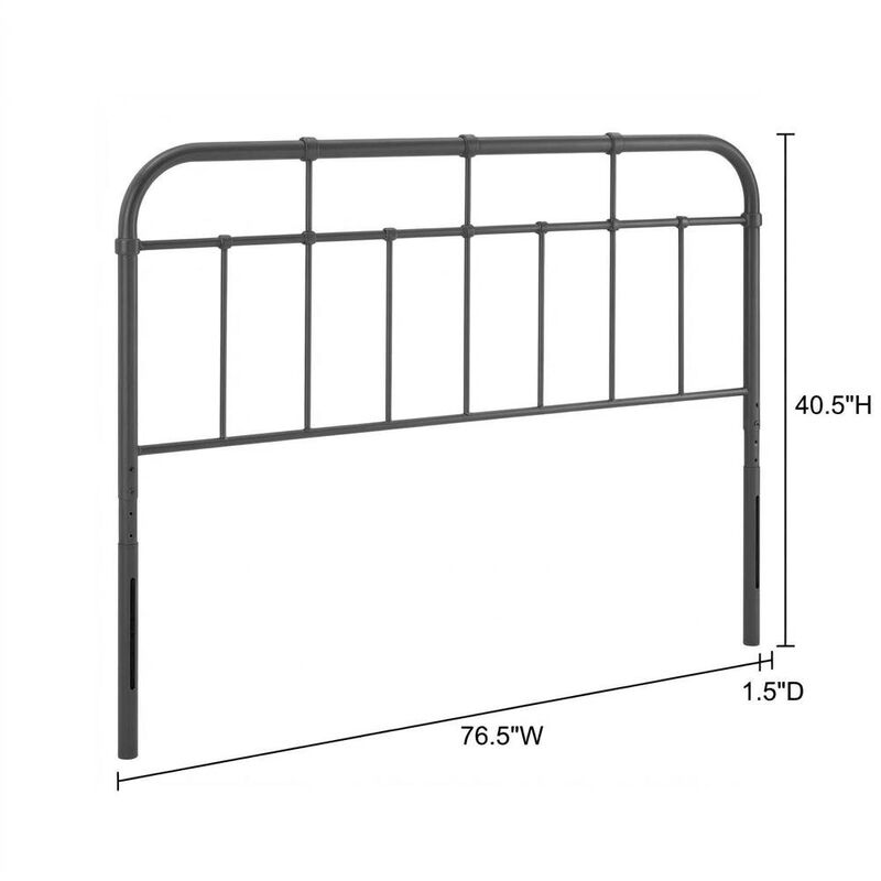 Metal King Headboard with Sturdy Frame and Sleek Minimalist Design image number 1