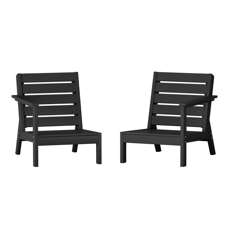 WestinTrends Outdoor Patio HDPE Deep Seating Sectional Loveseat