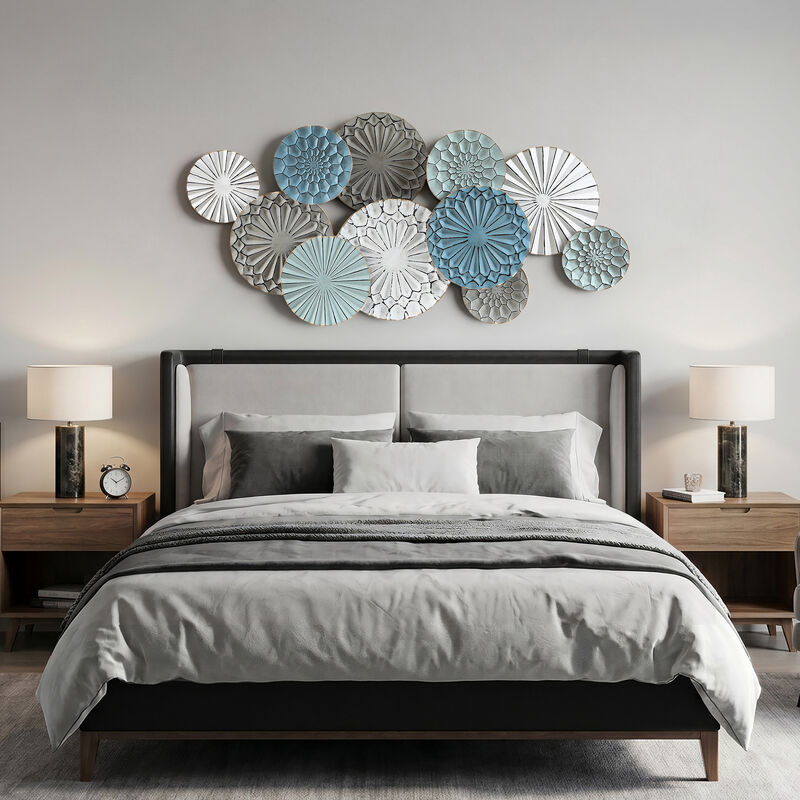 48" Abstract Eclipse Large Metal Wall Art Decor image number 5
